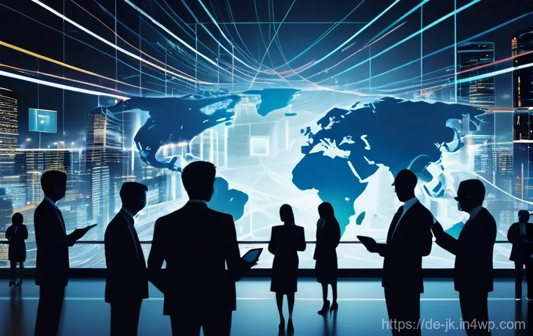 약한 연결의 전략적 활용 및 사례 - **Prompt:** "A diverse group of professionals from various fields (e.g., a tech developer, a marketi...