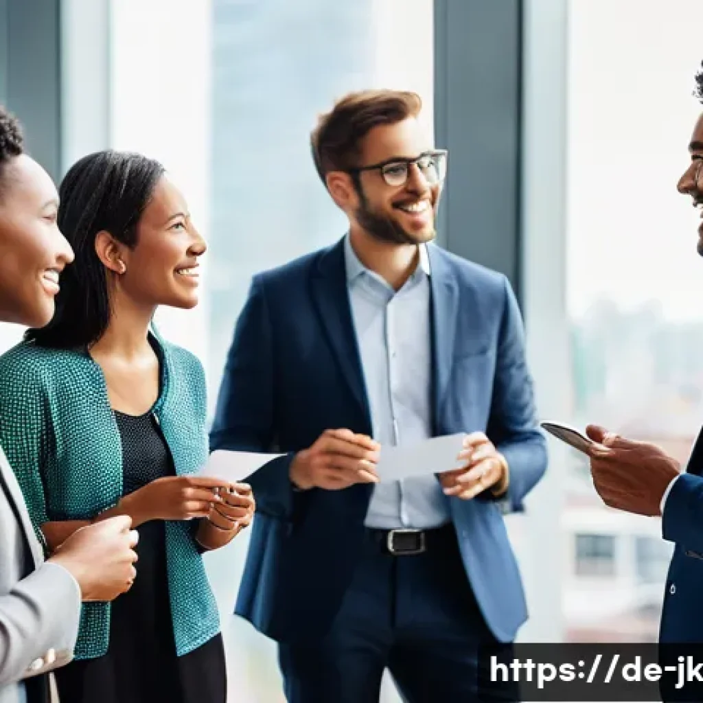 약한 연결을 통한 비즈니스 기회 창출 방법 - **Image Prompt 1: The Serendipitous Networking Event**
    A vibrant, diverse group of adult profess...